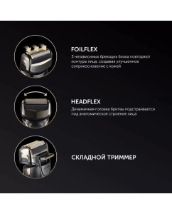 Купить Электробритва Polaris PMF 1013RC wet&amp;dry 5D PROF 3+, серебристая/черная  в E-mobi