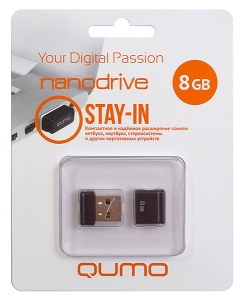 Купить Флешка QUMO Nano 16ГБ Black (QM16GUD-NANO-B) в E-mobi