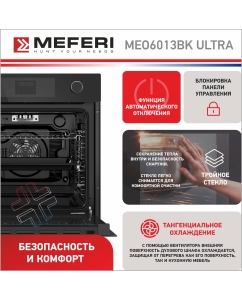 Купить Встраиваемый электрический духовой шкаф Meferi MEO6013BK ULTRA  в E-mobi