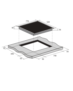 Купить Встраиваемая варочная панель индукционная ZUGEL ZIH617B черный  в E-mobi