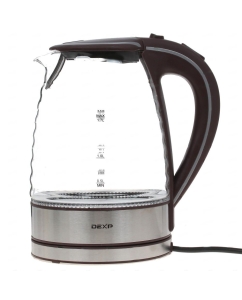 Купить Чайник электрический DEXP KG-1700 1.8 л прозрачный, серебристый, черный  в E-mobi