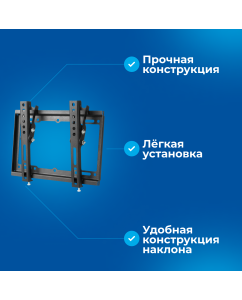 Купить Наклонный кронштейн для телевизора Триколор TR-2020T 17-43 черный  в E-mobi