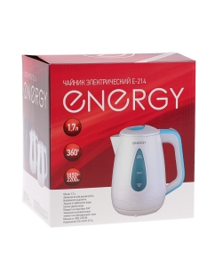 Купить Чайник электрический Energy E-214 1.7 л белый, красный  в E-mobi