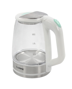 Купить Чайник электрический LUMME LU-164 2.2 л белый, серебристый  в E-mobi