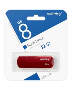 Купить Флешка SmartBuy 8GB CLUE Burgundy (SB8GBCLU-BG)  в E-mobi