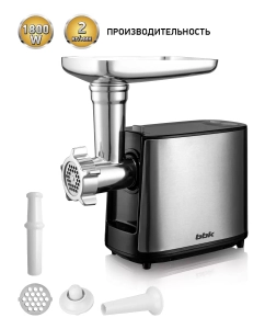 Купить Электромясорубка BBK MG1801 Black/Silver  в E-mobi