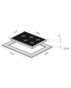 Купить Встраиваемая варочная панель газовая MAUNFELD EGHE.75.33CW/G белый  в E-mobi