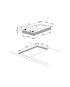 Купить Встраиваемая варочная панель электрическая Hansa BHCI35133030 черный  в E-mobi
