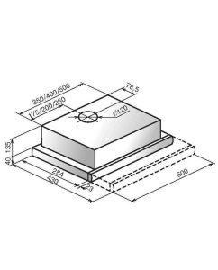 Купить Вытяжка встраиваемая ELIKOR Интегра 60П-400-В2Л черный.сталь  в E-mobi