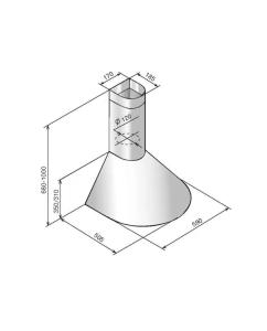 Купить Вытяжка настенная ELIKOR Эпсилон 50П 430-П3Л черный/золотой  в E-mobi