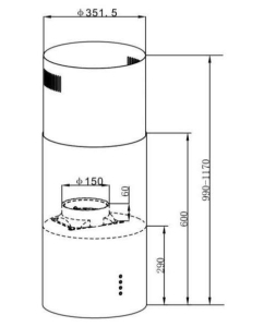 Купить Вытяжка островная MAUNFELD Lee Light 35 серебристый  в E-mobi