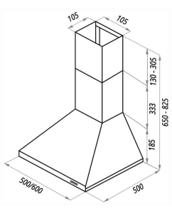 Купить Вытяжка настенная MAUNFELD Aire 50 белый  в E-mobi