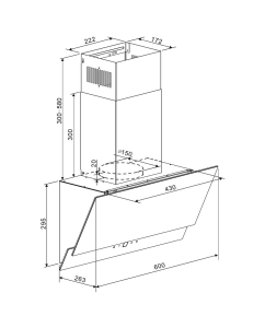 Купить Вытяжка подвесная Zigmund &amp; Shtain K 151.6 белая  в E-mobi