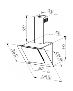 Купить Вытяжка подвесная Zigmund &amp; Shtain K 150.6 B черный  в E-mobi