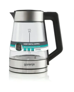 Купить Чайник электрический Gorenje K17TRGT 1.7 л прозрачный; серый; черный  в E-mobi