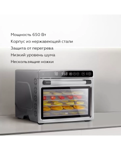 Купить Сушилка для овощей и фруктов BQ FD1007 серебристый  в E-mobi