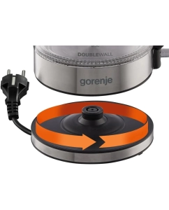 Купить Чайник электрический Gorenje K17GDW 1.7 л черный  в E-mobi