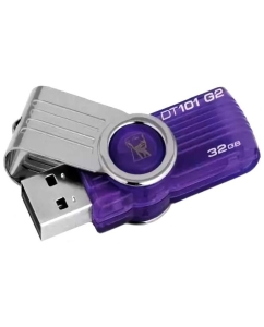 Купить Флешка Kingston DataTraveler 101 G2 32ГБ Silver/Purple (DT101G2/32GB)  в E-mobi