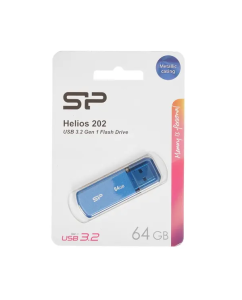 Купить Флешка Silicon Power Helios 202 64 ГБ Blue (SP064GBUF3202V1B) в E-mobi