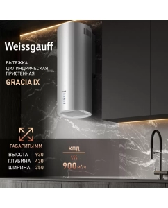 Купить Вытяжка настенная Weissgauff Gracia IX серебристый в E-mobi