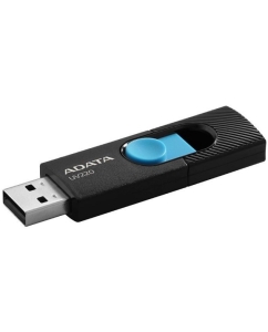 Купить Флешка ADATA UV220 64ГБ Black/Blue (AUV220-64G-RBKBL)  в E-mobi