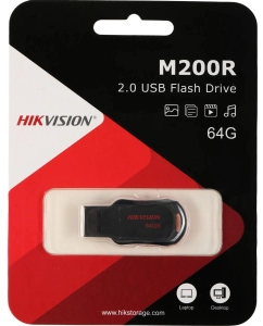 Купить Флешка Hikvision M200R HS-USB-M200R/64G 64 Гб Black  в E-mobi
