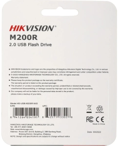 Купить Флешка Hikvision M200R HS-USB-M200R/64G 64 Гб Black  в E-mobi