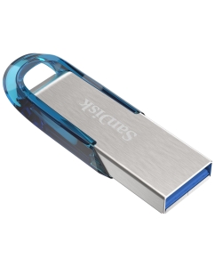Купить Флешка SanDisk Cruzer Ultra Flair 128ГБ Silver/Blue (SDCZ73-128G-G46B)  в E-mobi
