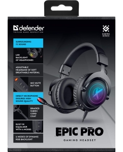 Купить Проводные игровые наушники Defender Epic Pro  в E-mobi
