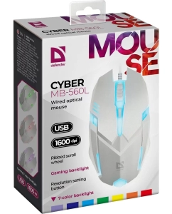 Купить Мышь Defender Cyber MB-560L White  в E-mobi