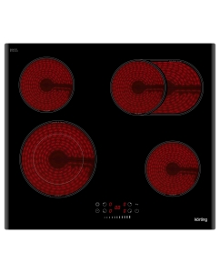 Купить Встраиваемая варочная панель электрическая Korting HK 62550 B черный  в E-mobi