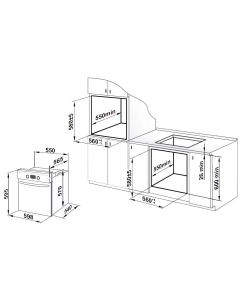 Купить Встраиваемый электрический духовой шкаф GEFEST ДА 622-02 К43 Grey/Black  в E-mobi