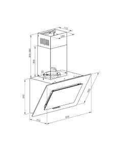 Купить Вытяжка настенная Graude DHE 50.1 W белый  в E-mobi