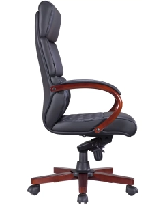 Купить Компьютерное кресло руководителя Everprof President Wood Кожа Black  в E-mobi