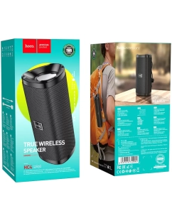 Купить Портативная колонка HOCO HC4 Bella BT 5.0, 2x5W, AUX/microSD/USB/FM (черная)  в E-mobi