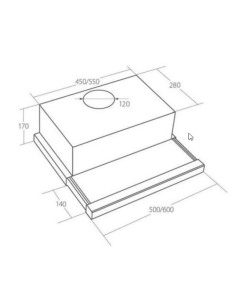 Купить Вытяжка встраиваемая AKPO WK-7 Light eco twin glass 60 1М Black  в E-mobi
