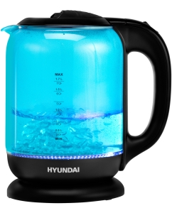 Купить Чайник электрический HYUNDAI HYK-G2806 1.8 л голубой, черный в E-mobi