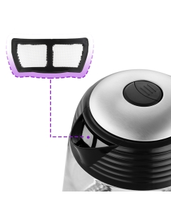 Купить Чайник электрический Kitfort КТ-6126 1.7 л черный, прозрачный, серебристый  в E-mobi