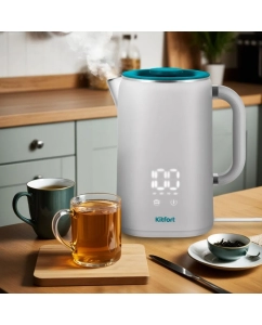 Купить Чайник электрический Kitfort КТ-6687 1.7 л серый  в E-mobi