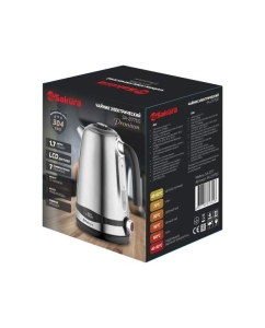 Купить Чайник электрический SAKURA SA-2177DS 1.7 л серебристый  в E-mobi