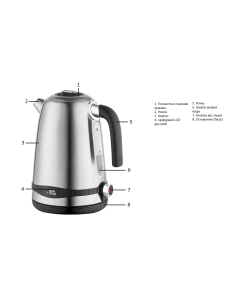 Купить Чайник электрический SAKURA SA-2177DS 1.7 л серебристый  в E-mobi