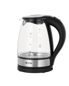 Купить Чайник электрический VITEK VT-7008 1.7 л прозрачный, серебристый, черный  в E-mobi