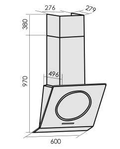 Купить Вытяжка настенная MBS TREVESIA 160 1М Black  в E-mobi