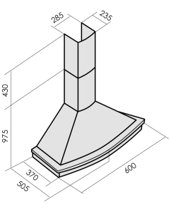 Купить Вытяжка настенная MBS TULIP 160 1М Beige  в E-mobi