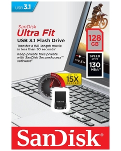 Купить Флешка SanDisk Ultra Fit 128ГБ Black (SDCZ430-128G-G46)  в E-mobi