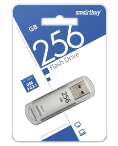 Купить Флешка SmartBuy V-Cut 256ГБ Silver (SB256GBVC-S3)  в E-mobi