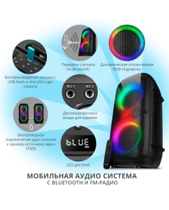Купить Портативная колонка Sven SVEN PS-800 Black (SV-021511)  в E-mobi