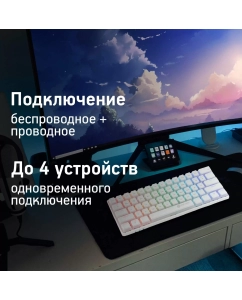 Купить Беспроводная клавиатура OKLICK K763W белый (1920562)  в E-mobi