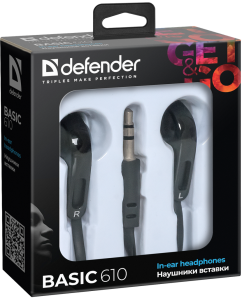 Купить Наушники Defender Basic 610 Black  в E-mobi