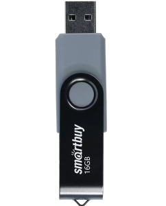Купить Флешка Smart Buy "Twist" 16GB, USB 2.0 Flash Drive, черный  в E-mobi